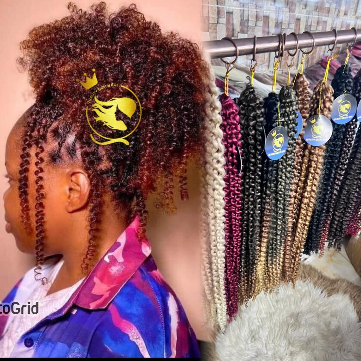 Extensions crochet cheveux bouclés