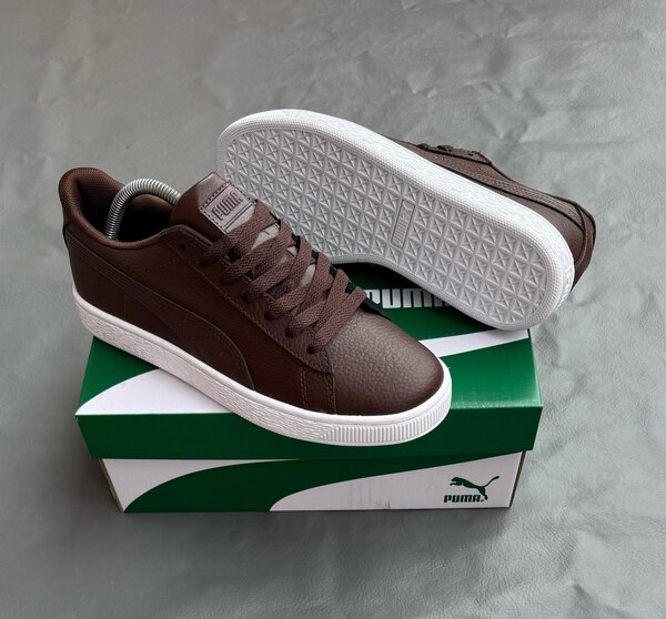 Sneakers en cuir marron Puma