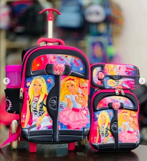 4 Piece Barbie Print School Set