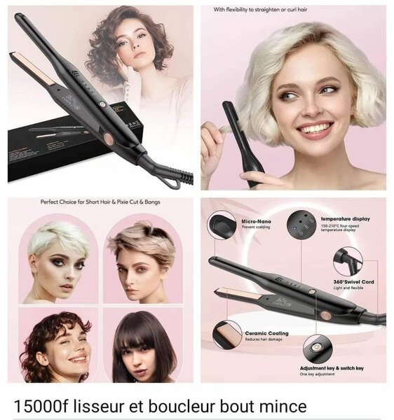 lisseur et boucleur bout mince