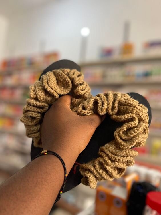 Sandales en crochet colorées