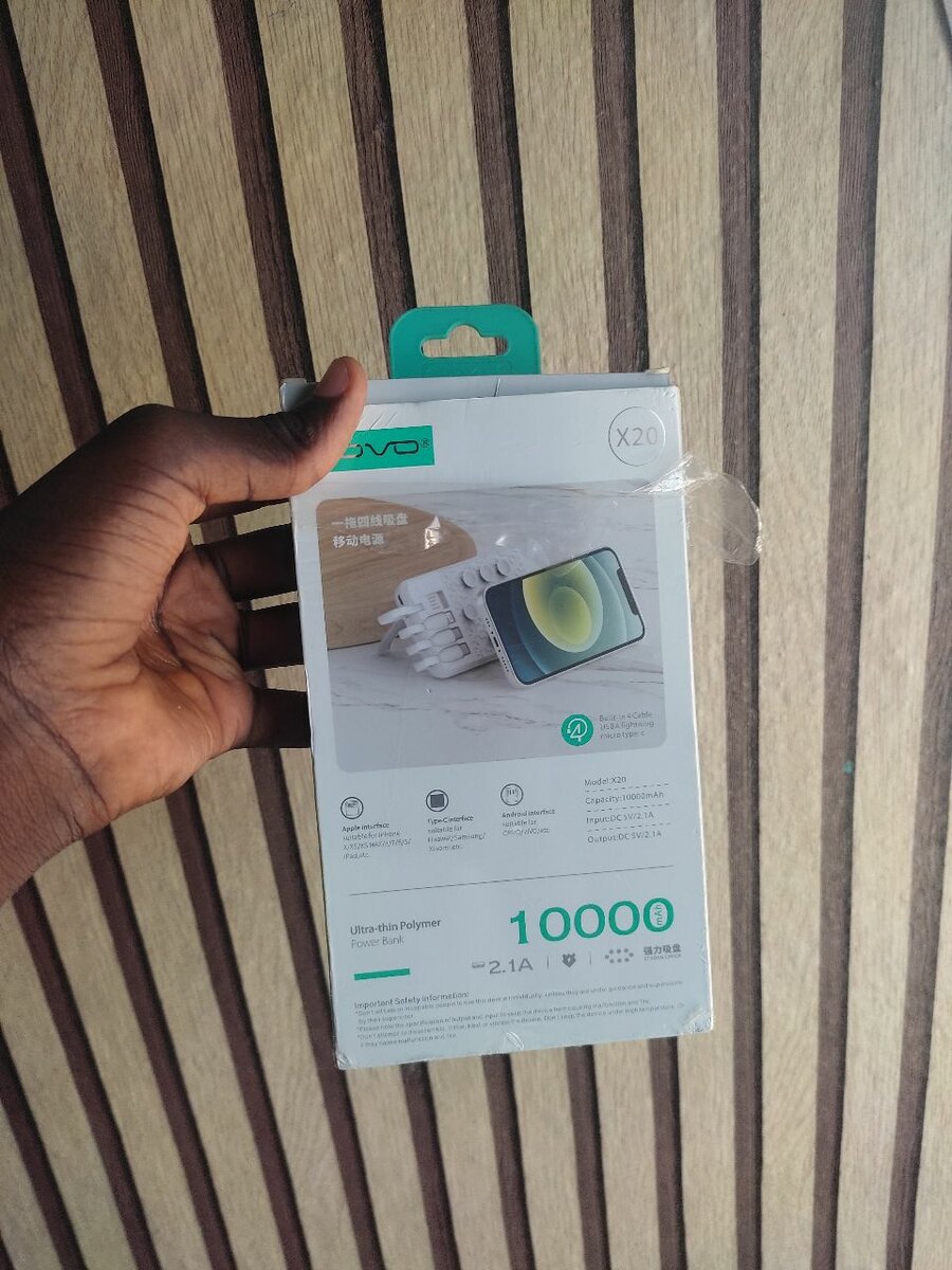 Chargeur portable 10000mAh ultra-fin