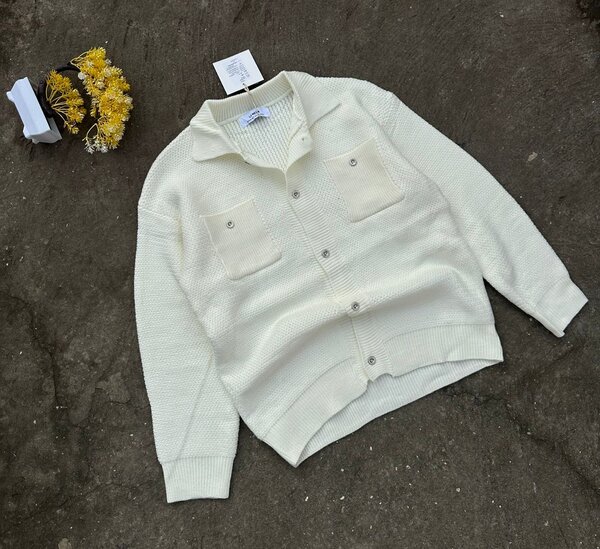 Cardigan en maille cosy crème