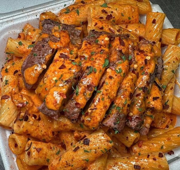 Pâtes Poulet ou Steak Grillé