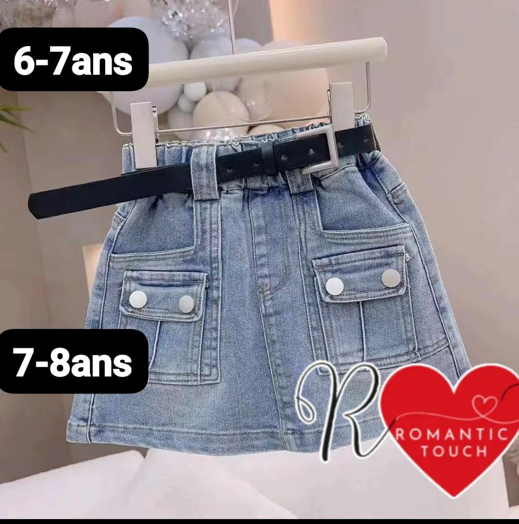 Jupe en jean avec ceinture