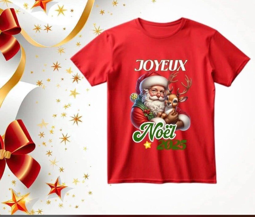 T-Shirt Noël Père Noël 2025
