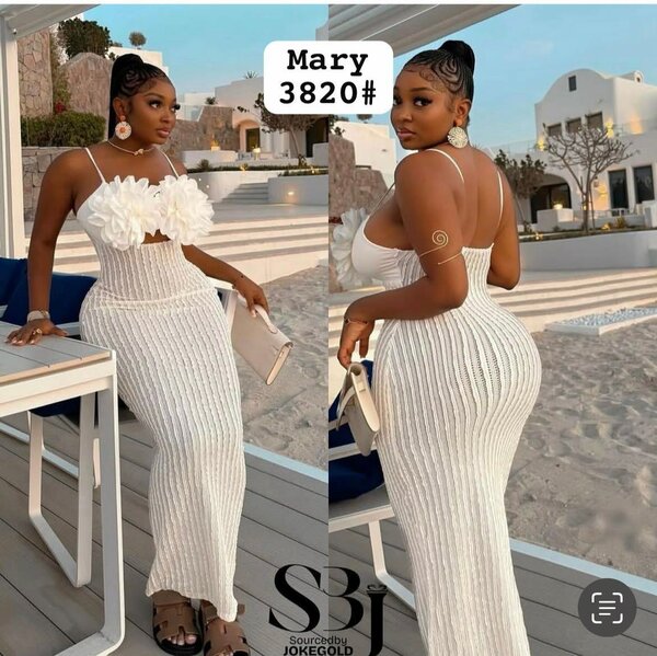 Robe longue moulante blanche