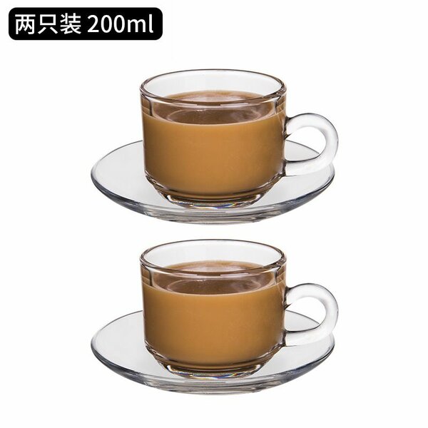 Glass Cups And Saucers Set