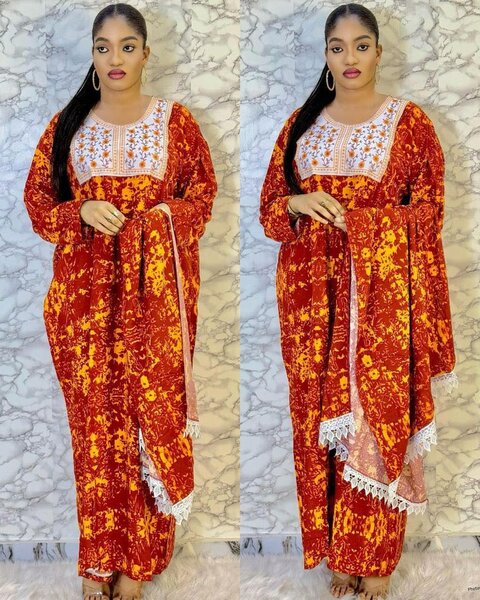 Chics robes coton avec écharpe