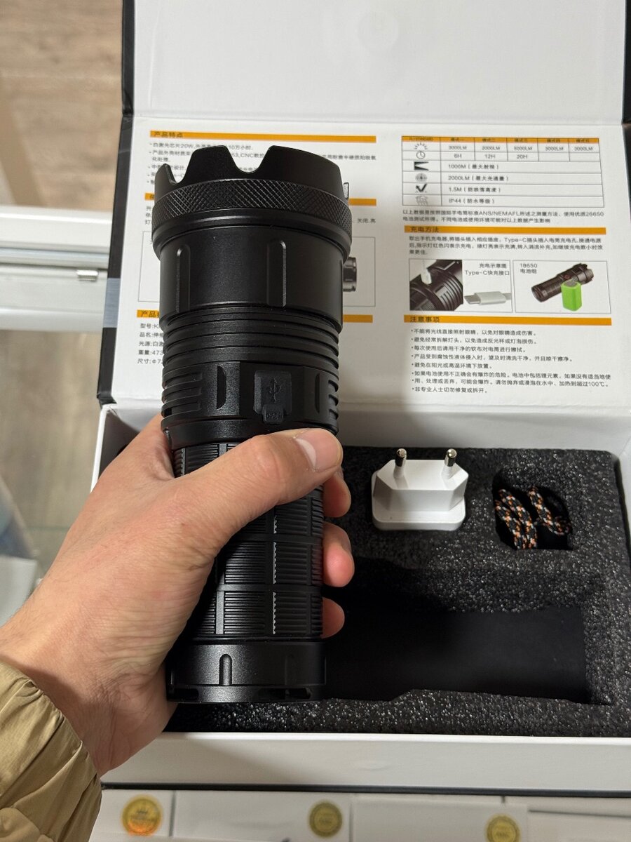 Фонарики с дальностью 1 км