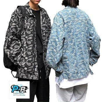 Veste en jean à motif