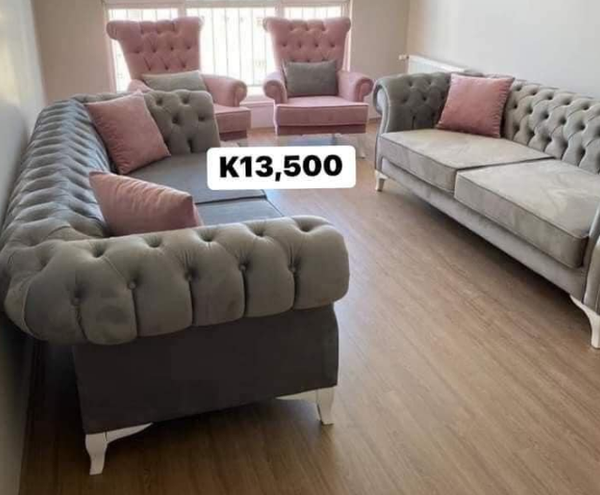 gray-pink furniture set