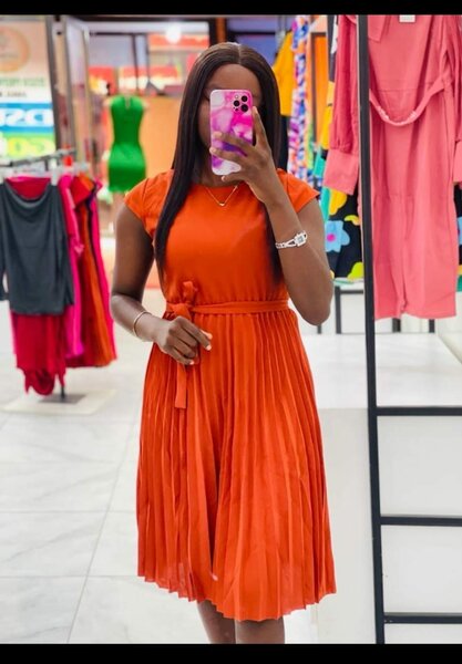 Women's summer dress, pleated skirt