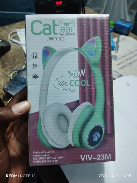 Casque sans fil oreilles chat
