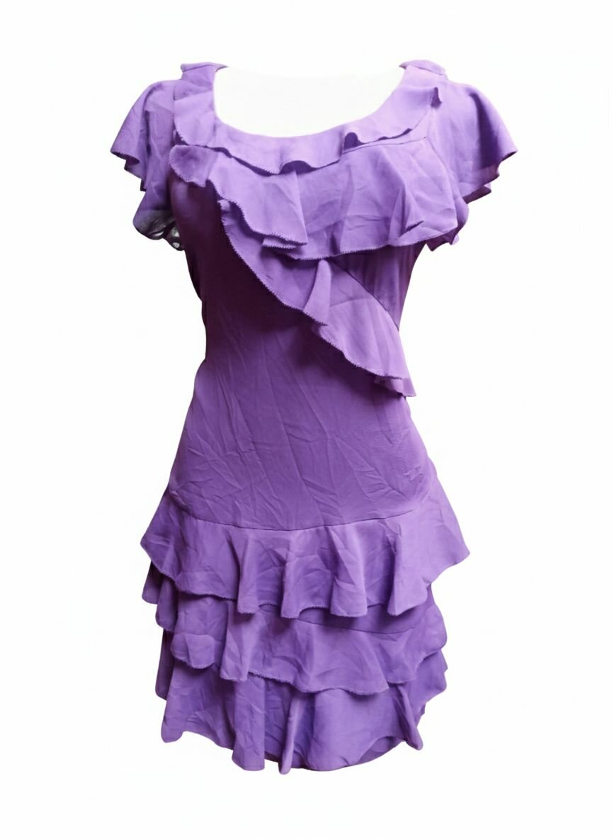 Robe violette à volants