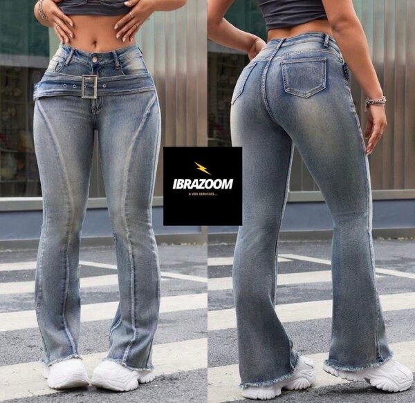 Jean évasé taille haute