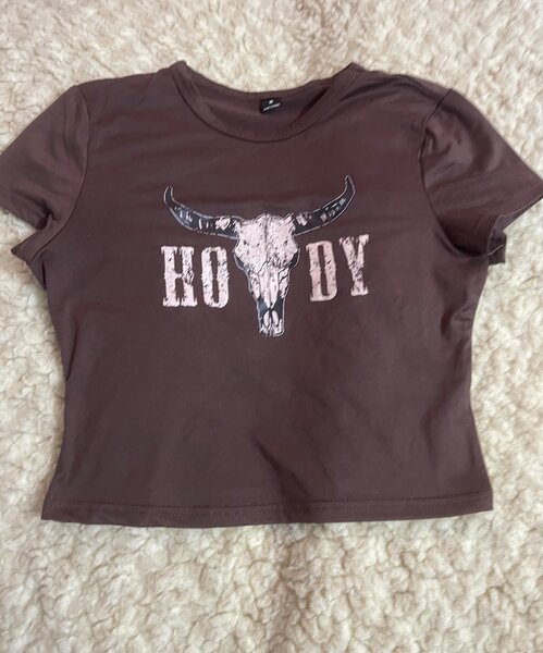 T-shirt cropped western