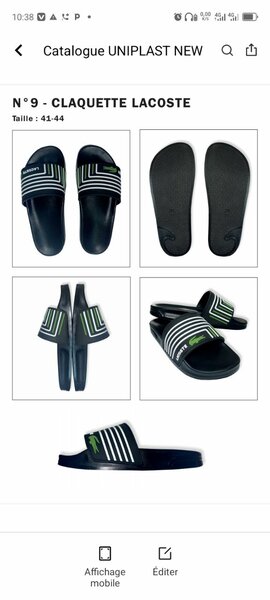 Claquettes Lacoste Homme