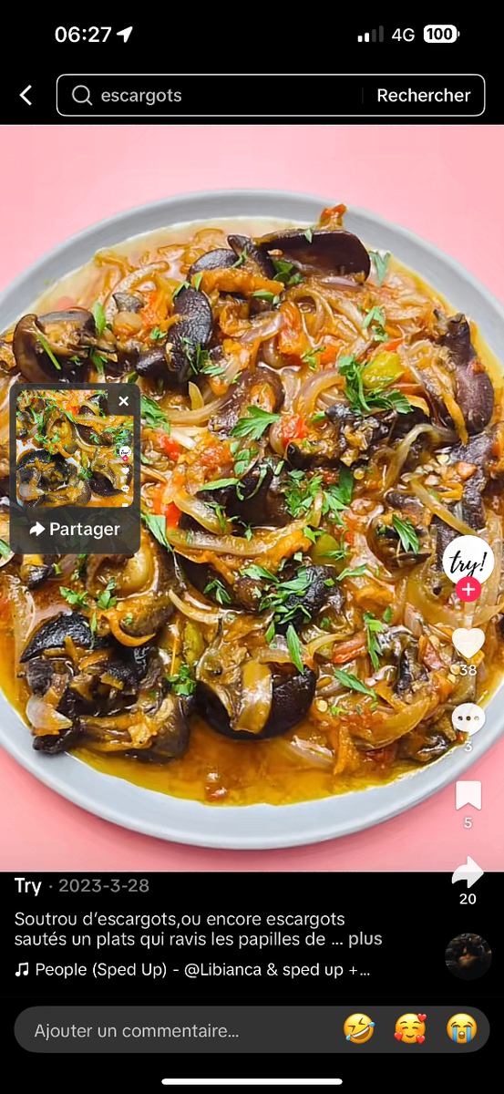 Escargot sauté chez Fanta