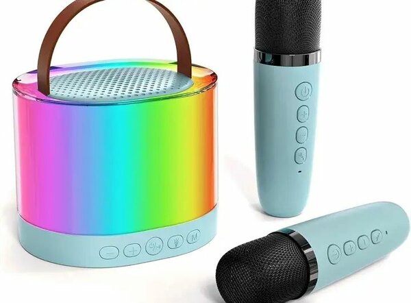Microphone karaoké LED portable