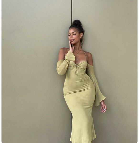 Robe élégante verte