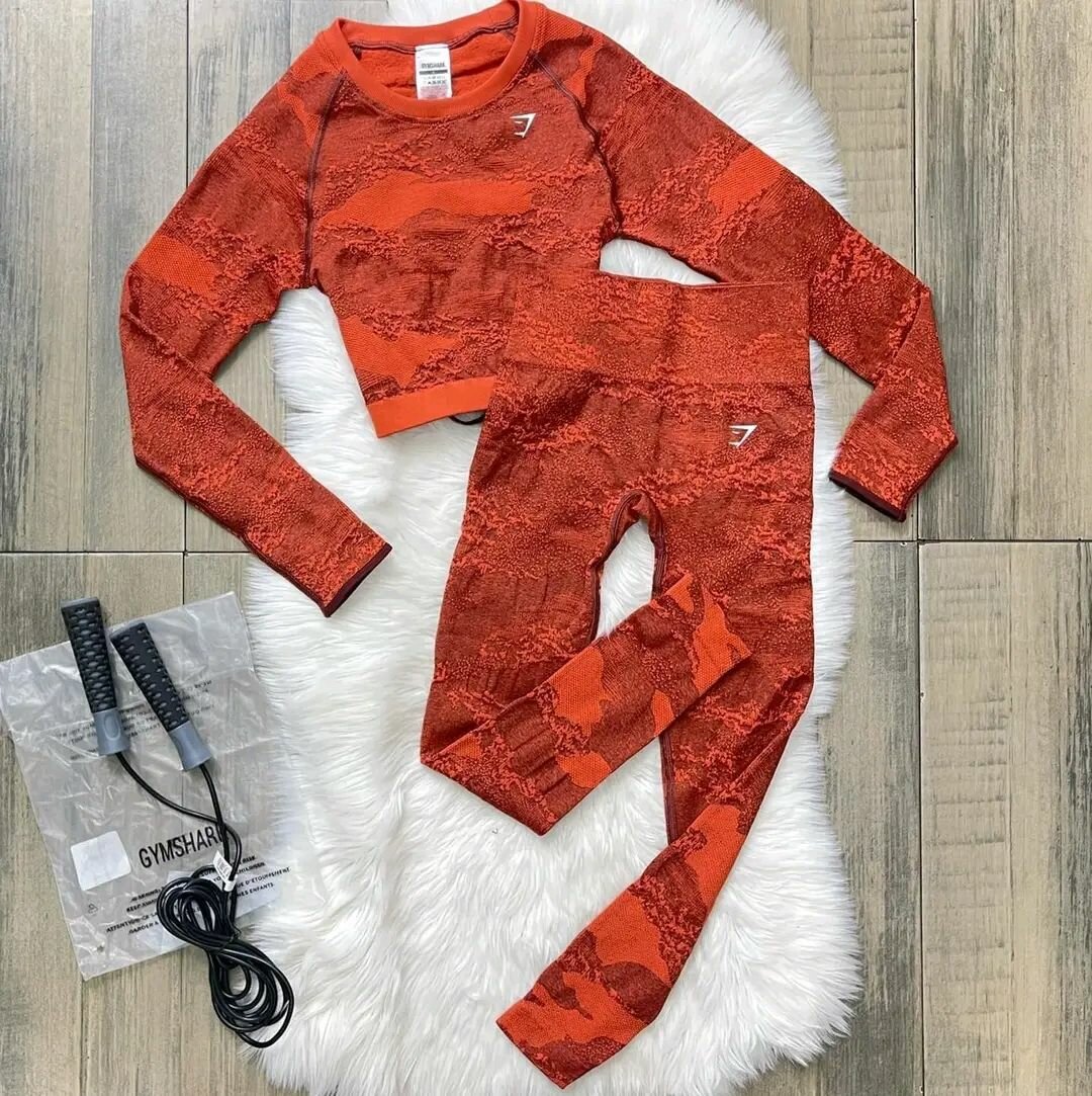 Lululemons, gymshark, nike and under armour