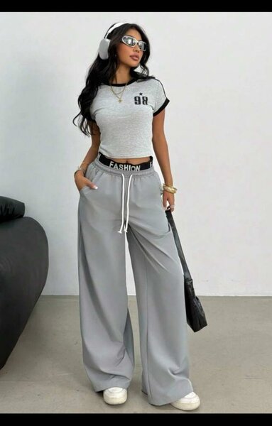 Pantalon large femme tendance