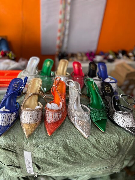 Strap heels and slipper heels