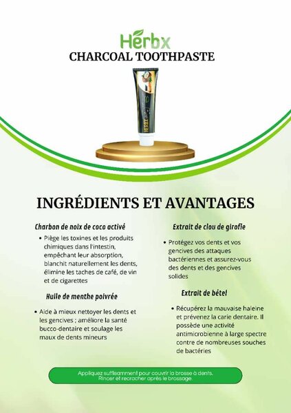 Dentifrice HERBX charbon