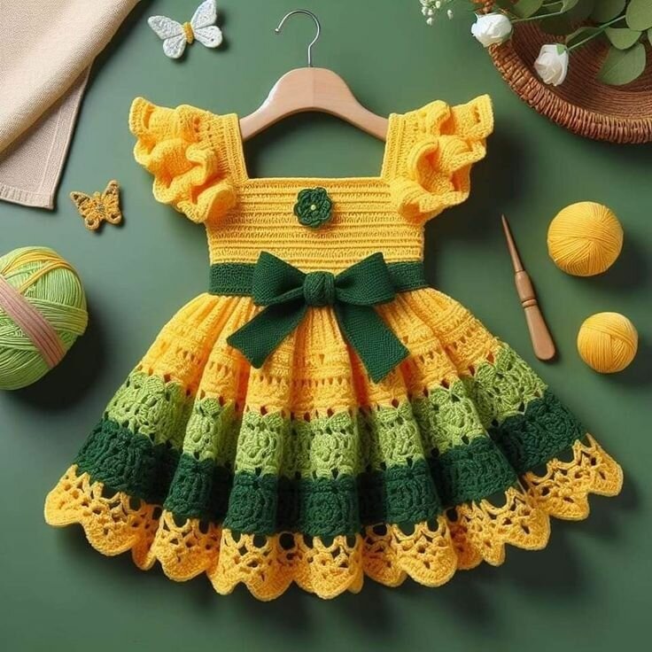 Robe au crochet pour bébé