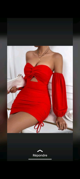 Robe rouge élégante soirée