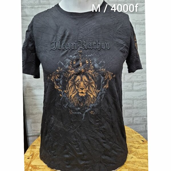 T-shirt Lion Noir Homme