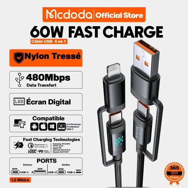 Mcdodo Câble de recharge 4 in