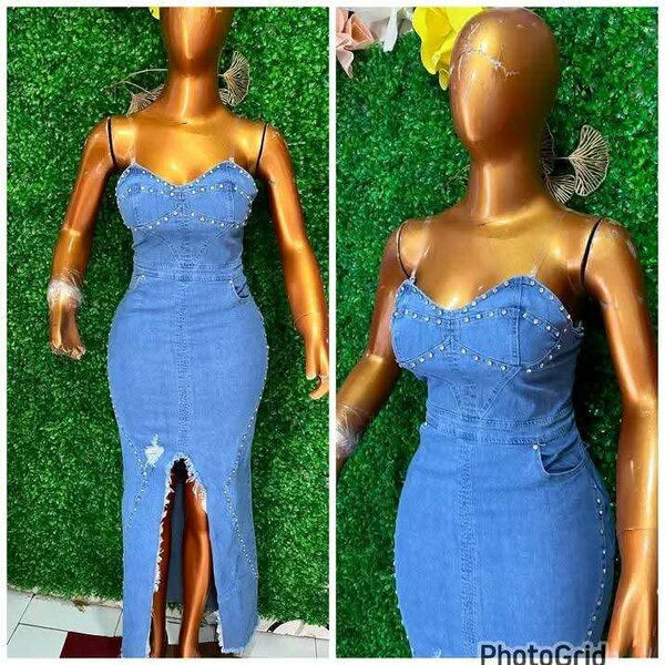 Chic robe jeans femme