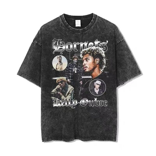 T-shirt imprimé rétro style rock