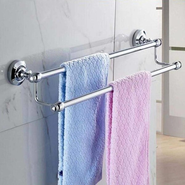 Stainless steel 2 bar towel rack