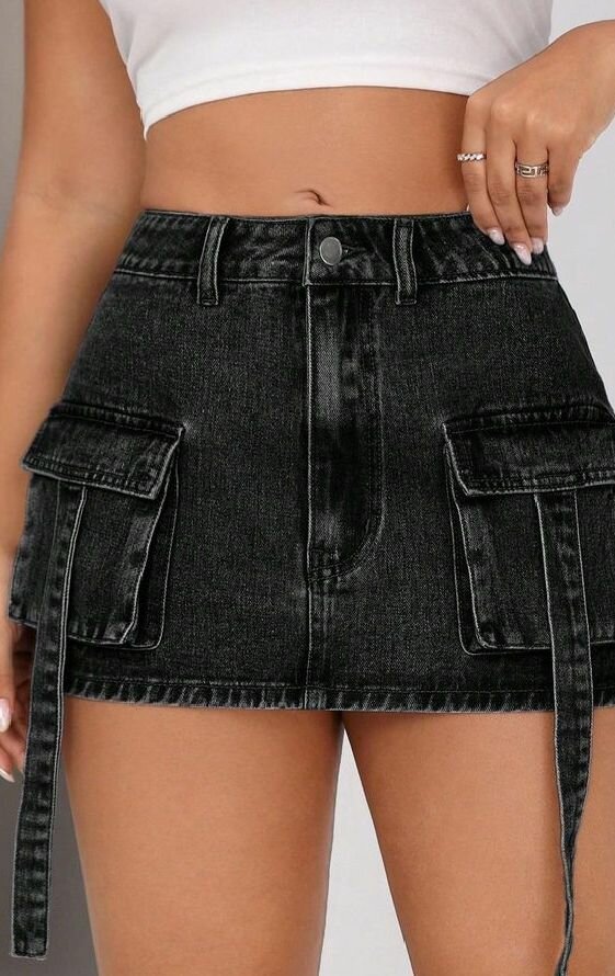 Thrift Cargo Mini Skirts