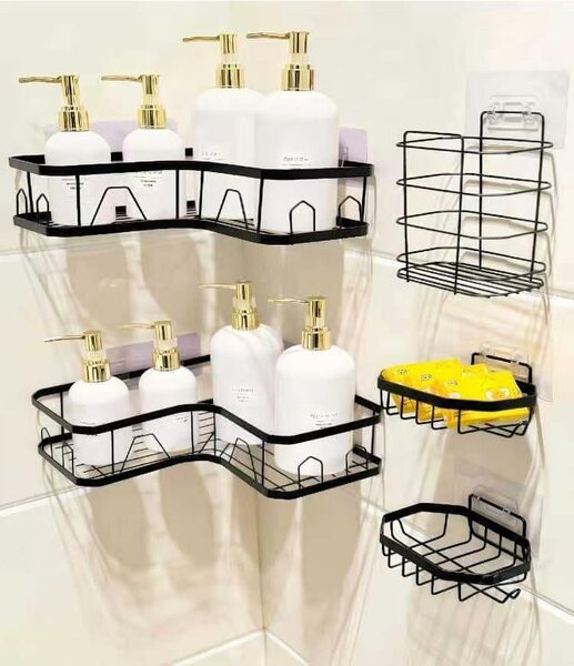 Bathroom corner shelves