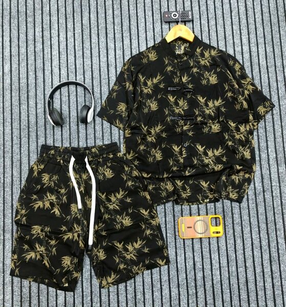 Tenue d'été en lin noire