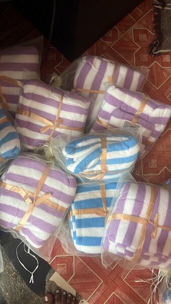 Serviettes de plage rayées