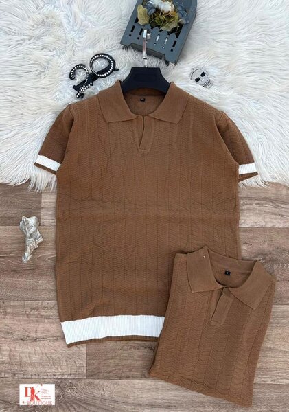 Polo en Tricot Rayé Élégant