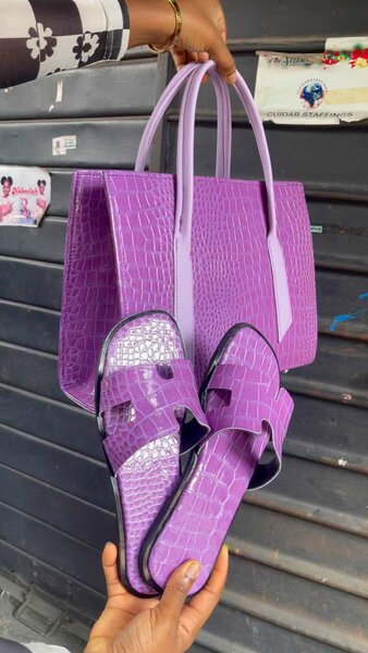 Ensemble Sac et Sandales Lilas