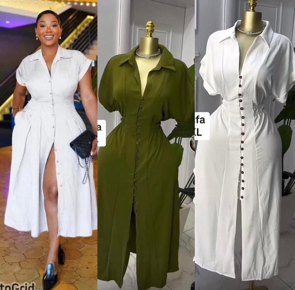 Robe Chemise Boutonnée Élégante