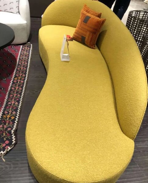 Canapé courbé moderne jaune