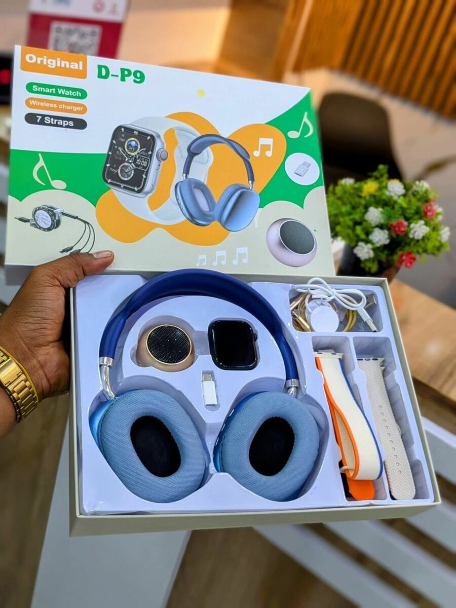 D-P9 Smart Watch & Headphones Set