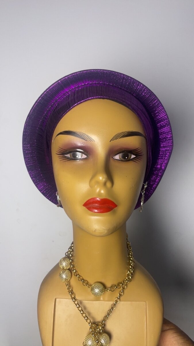 Chapeau Turban Violet Élégant