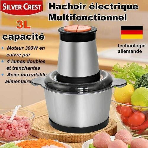 Hachoir Électrique 3L Inox