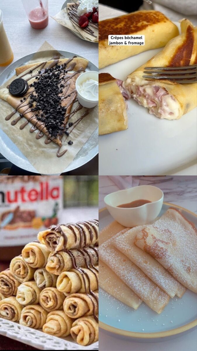 Crêpes Gourmandes Variées