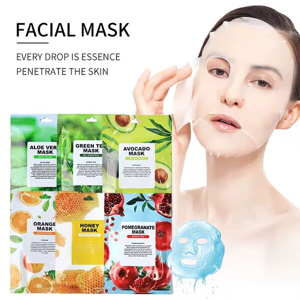 Masques faciaux hydratants variés