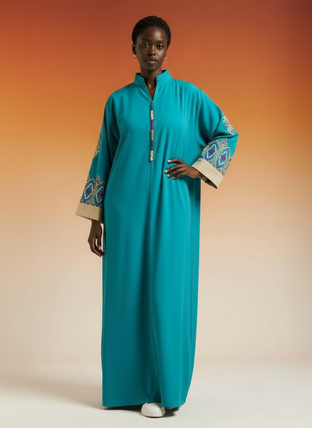 Robe Maxi à Manches Longues Élégante